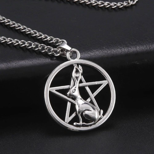 Collana coniglio pentagramma