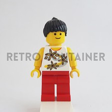 LEGO Minifigures - 1x twn082 - Girl - Flower Shirt Omino Minifig Set 10196