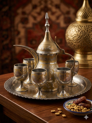 Set caffè vintage - , ottone
