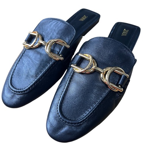Zara slip piatto pelle - zara, on