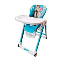 Aziamor Seggiolone Pappa Pappy Snack Colore Azzurro Fantasia Cavallo