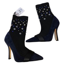 NUOVO Zara 37 blu navy nero