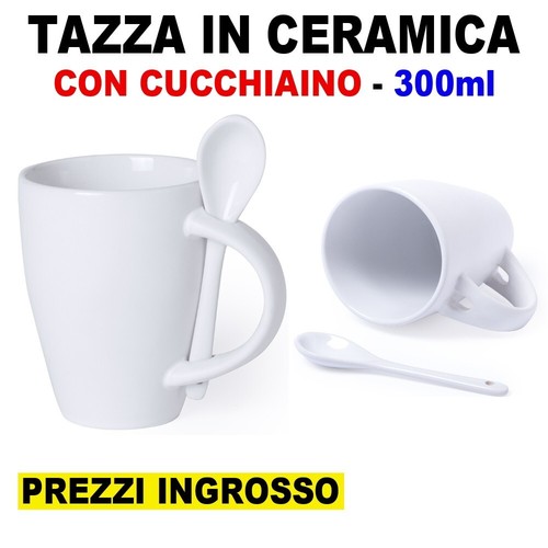Tazza ceramica 300ml con - ceramica,