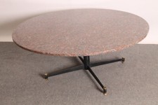 Tavolo da salotto Modernariato anni 50 ottone e Granito rosa! Pezzo originale vi