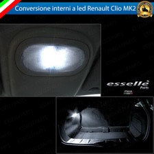 KIT FULL LED INTERNI RENAULT CLIO 2 II PLAFONIERA SINGOLA + BAGAGLIAIO LED 6000K