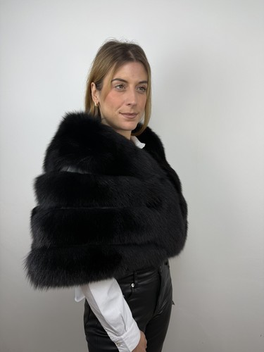 Scialle pelliccia nero - pelliccia,