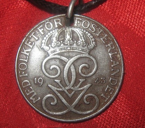 Collana ciondolo corona - collana, moneta