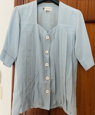 BLUSA/CAMICIA 100%SETA PLISSÉ DONNA TG 42 STORICA BOUTIQUE “SGARGI” Bologna