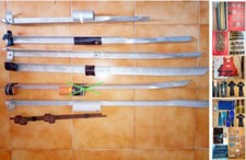 Lotto di 6 poggia canne da pesca in alluminio. Usati, e altro per il mare