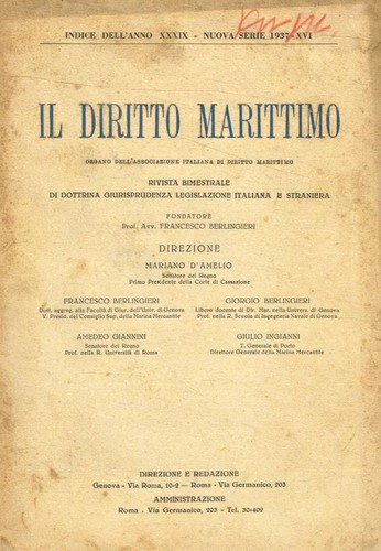 Diritto marittimo rivista - il,