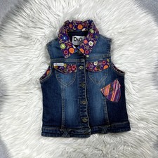 Gilet Dolce Gabbana Junior bambino denim stampa floreale taglia 116