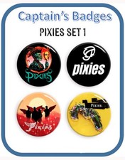 Set of 4 Pixies Badges 25mm -