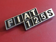FIAT 125 S LOGO SIGLA EMBLEMA FREGIO STEMMA SCRITTA TARGHETTA BADGE TARGA NOME