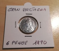 GRAN BRETAGNA 6 PENCE 1890