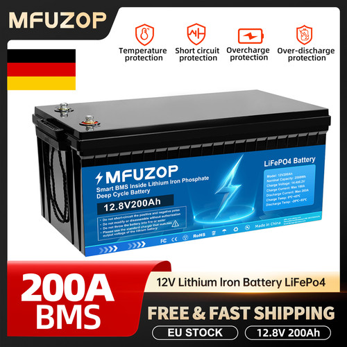 Batteria 12v 200ah litio - 12v,