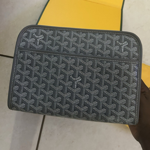 Goyard gray bag zip around - goyard,