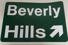 CARTELLO STRADALE DIREZIONE BEVERLY HILLS-COPIA ORIGINALE