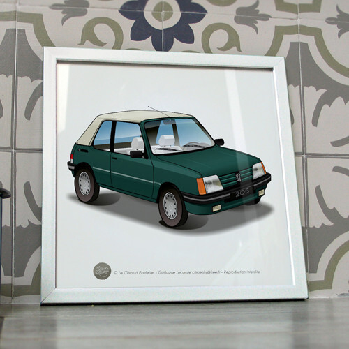 Poster peugeot 205 roland - poster,