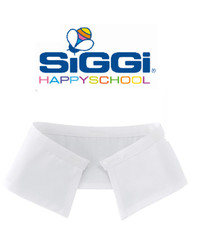 Colletto bianco ricambio per grembiule bambino scuola Siggi confezione da 1 pezz