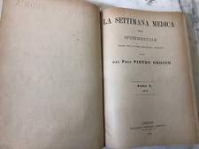 Rara Antica rivista medicina Annata completa 1896 settimana medica sperimentale