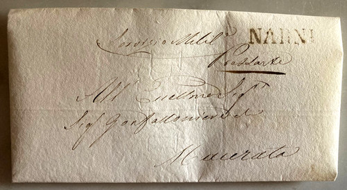 1858 narni prefilatelica - narni,