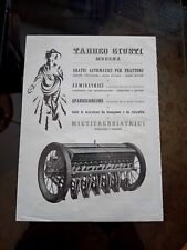 PUBBLICITÀ ARATRI SEMINATRICI SPANDICONCIME TADDEO GIUSTI MODENA RIVISTA Anni 50