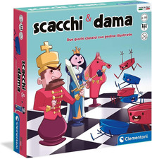 - Dama E Scacchi, Gioco Da Tavolo Ragazzi 6+ Anni E Adulti, Con Pedine Illustrat