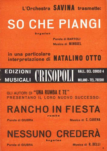 Musica spartiti anno 1952 - musica,