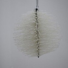 Palline bianca con aghi 10 cm