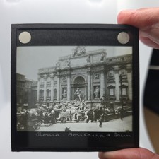 Glass magic lantern slide - lantern,