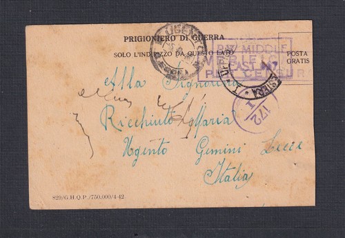 Italia 1942 ww2 pow cartolina - 1942,