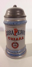 Boccale Birra Peroni In Ceramica E Peltro 1983