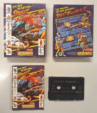 Console Game CBM C64 Commodore 64/128 Cassetta Tape Capcom Street Fighter II 2