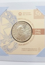 Repubblica Italiana 10000 argento Lire FDC 1996 50 anni proclamazione Repubblica