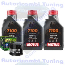Kit Tagliando Olio Motul 7100 15W50 Filtro Per Suzuki GW250 Inazuma FZ 2012>2018