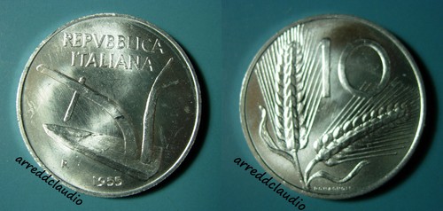 Italia lire spiga 1955 - lire,