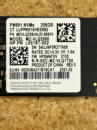 Samsung pm991 256gb 2280 - pm991,