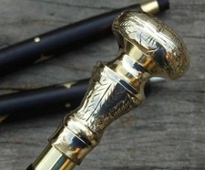 Manico in ottone, asta in