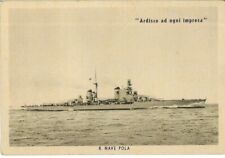 Cartolina R. NAVE POLA Ardisco ad ogni impresa. Estate Istriana 1934, non viagg.