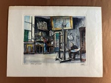 Stampa colorata a mano – “Atelier di J.F. Millet” Jean-François Millet