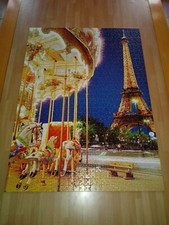 2 puzzle x 1000 The Carousel Eiffel tower Ravensburger Clementoni complet as new