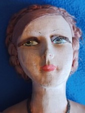 1920-30 SOFA BOUDOIR DOLL Old Elegant Lady bambola francese vintage "tipo Lenci"