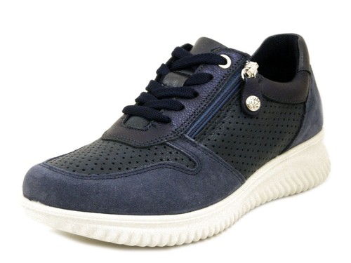 Sneakers donna pelle blu - sneakers,