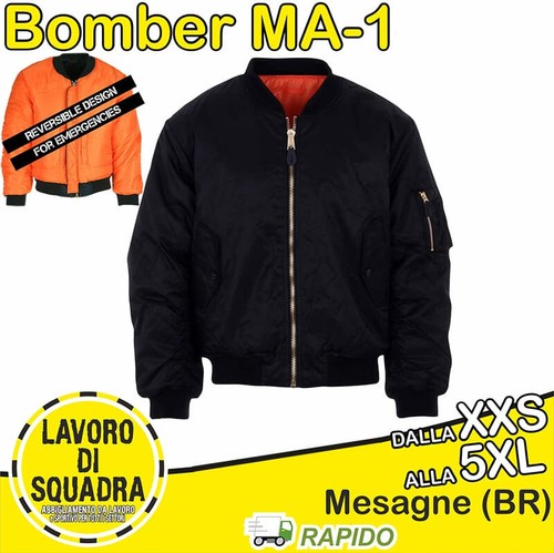 Giubbotto bomber nero ma1 - bomber, ma-1