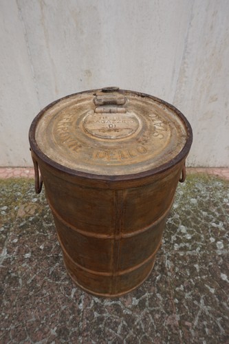Antico fusto bidone ferro - antico,