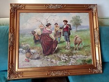 Elio Ferrara.Olio su tela 50x70:meno di 250 spedito e in cornice.solo un giorno!