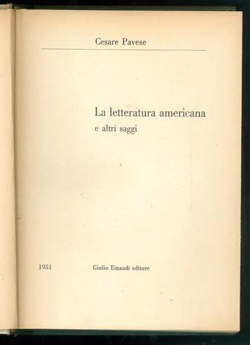 Pavese cesare letteratura - la,