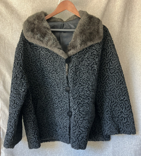 Giacca vintage nera finto