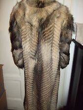 PELLICCIA COAT MANTEL FUR PELZ COYOTE KOJOTE FULL LENGHT VOLPE FUCHS FOX cm 125