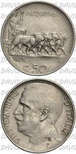 04350] REGNO ITALIA VITTORIO EMANUELE III - 50 CENTESIMI LEONI 1925 C/ RIGATO